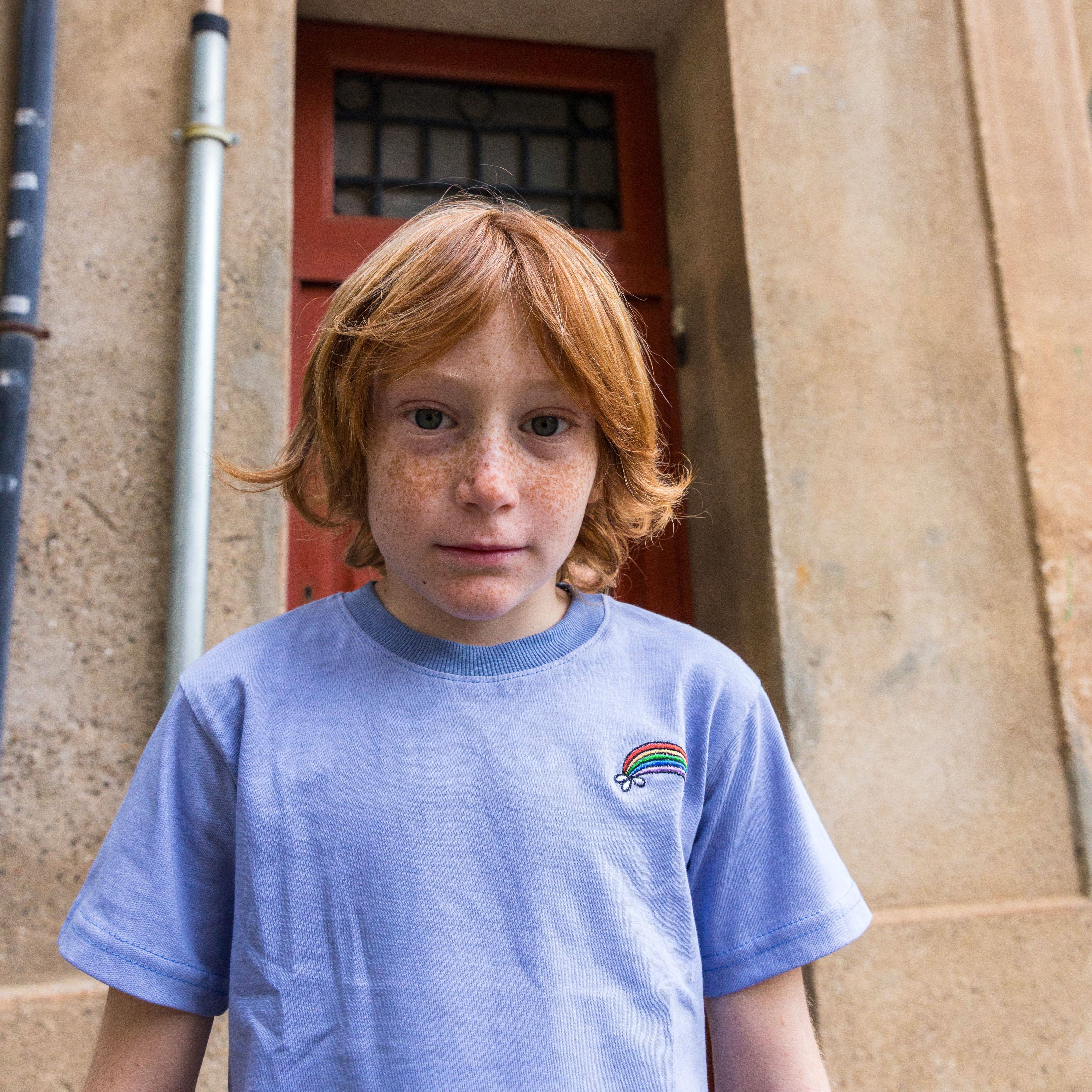 How to Style a Blue Rainbow  T-Shirt for Kids