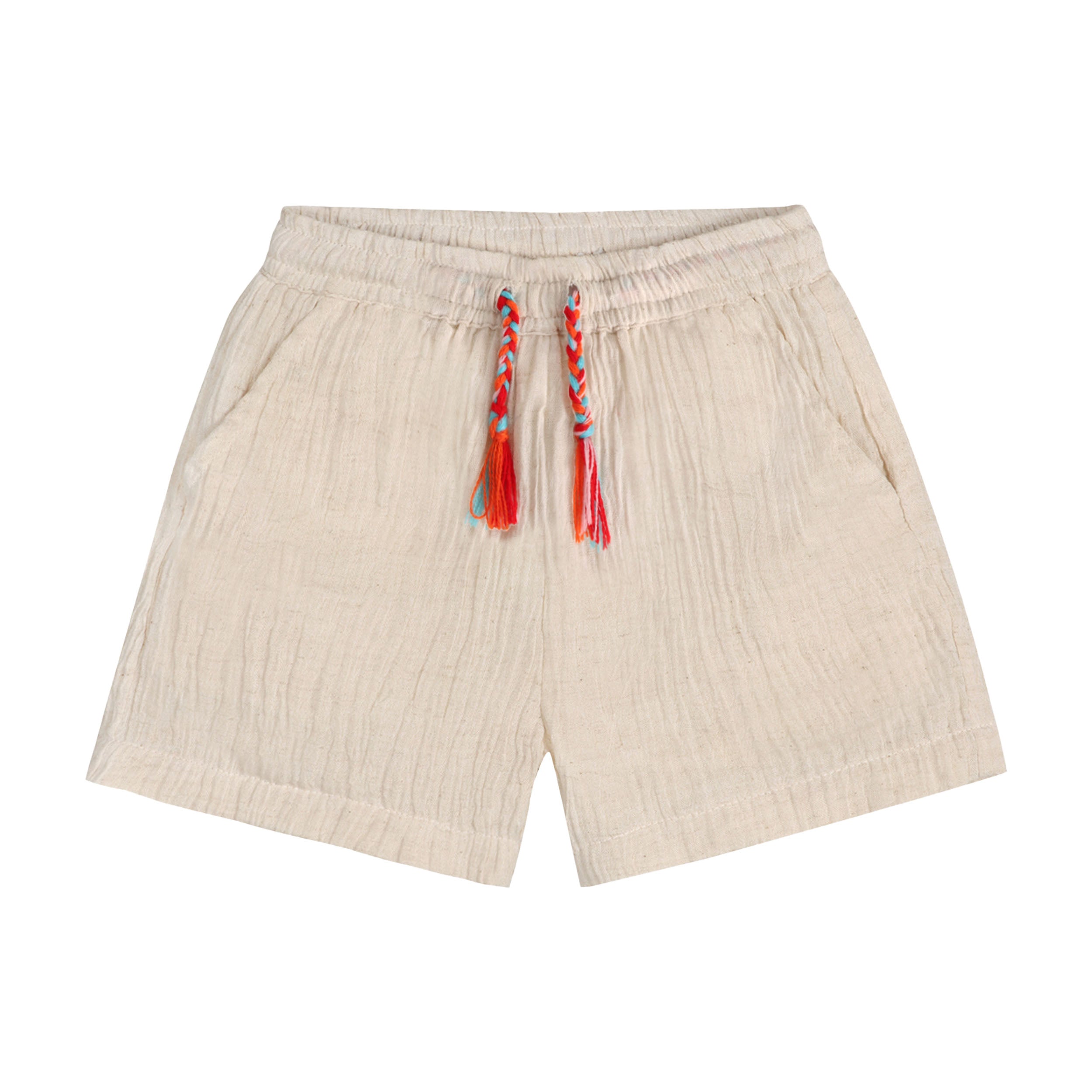 Beige Waves Bermuda Shorts - piglo kids