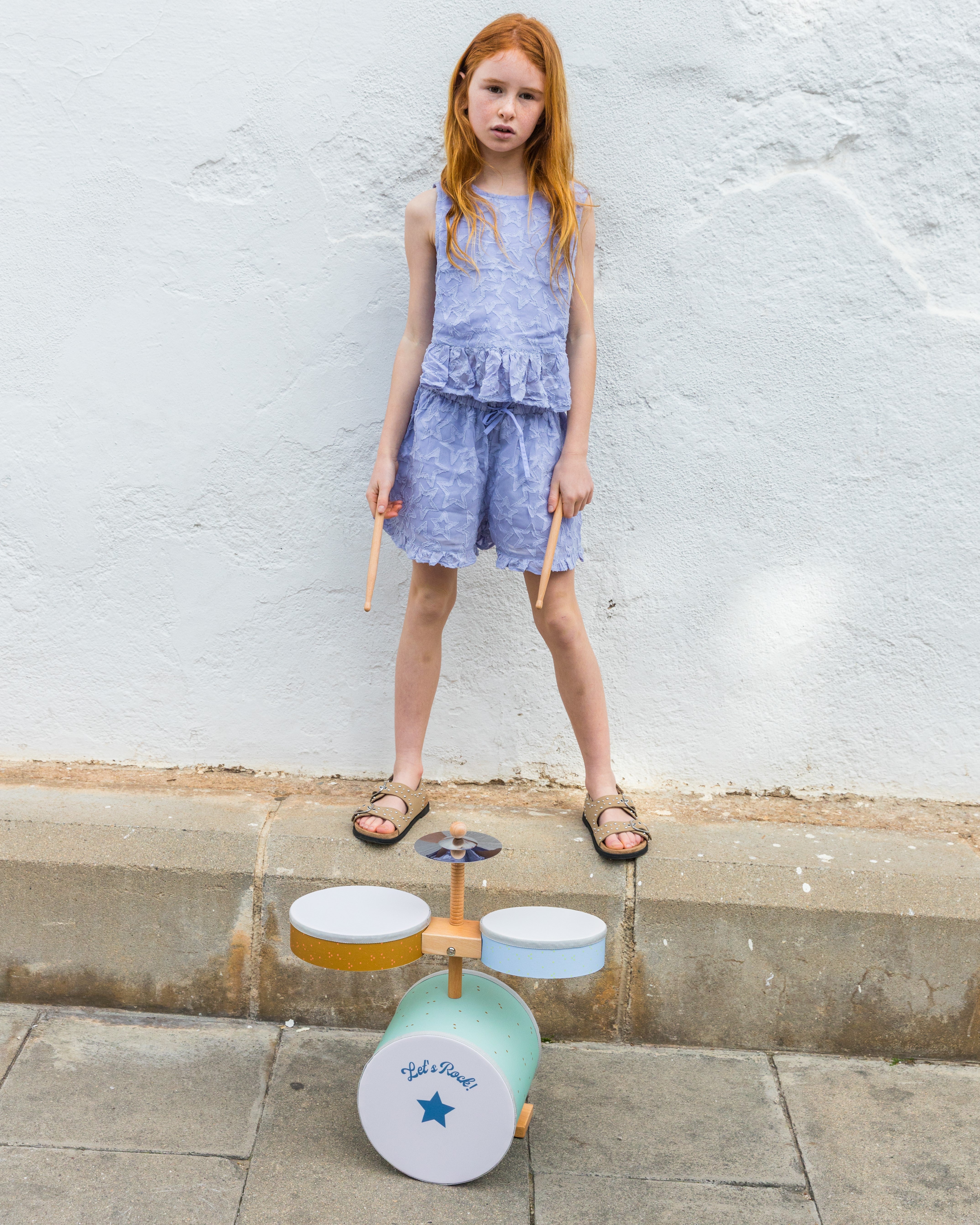 Blue Stars Top and Shorts Set - piglo kids