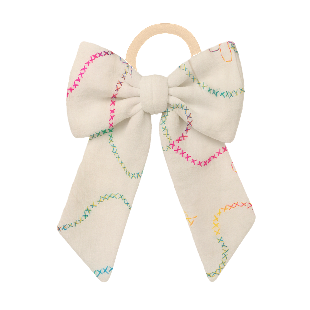 White Color Jardin Bow - piglo kids