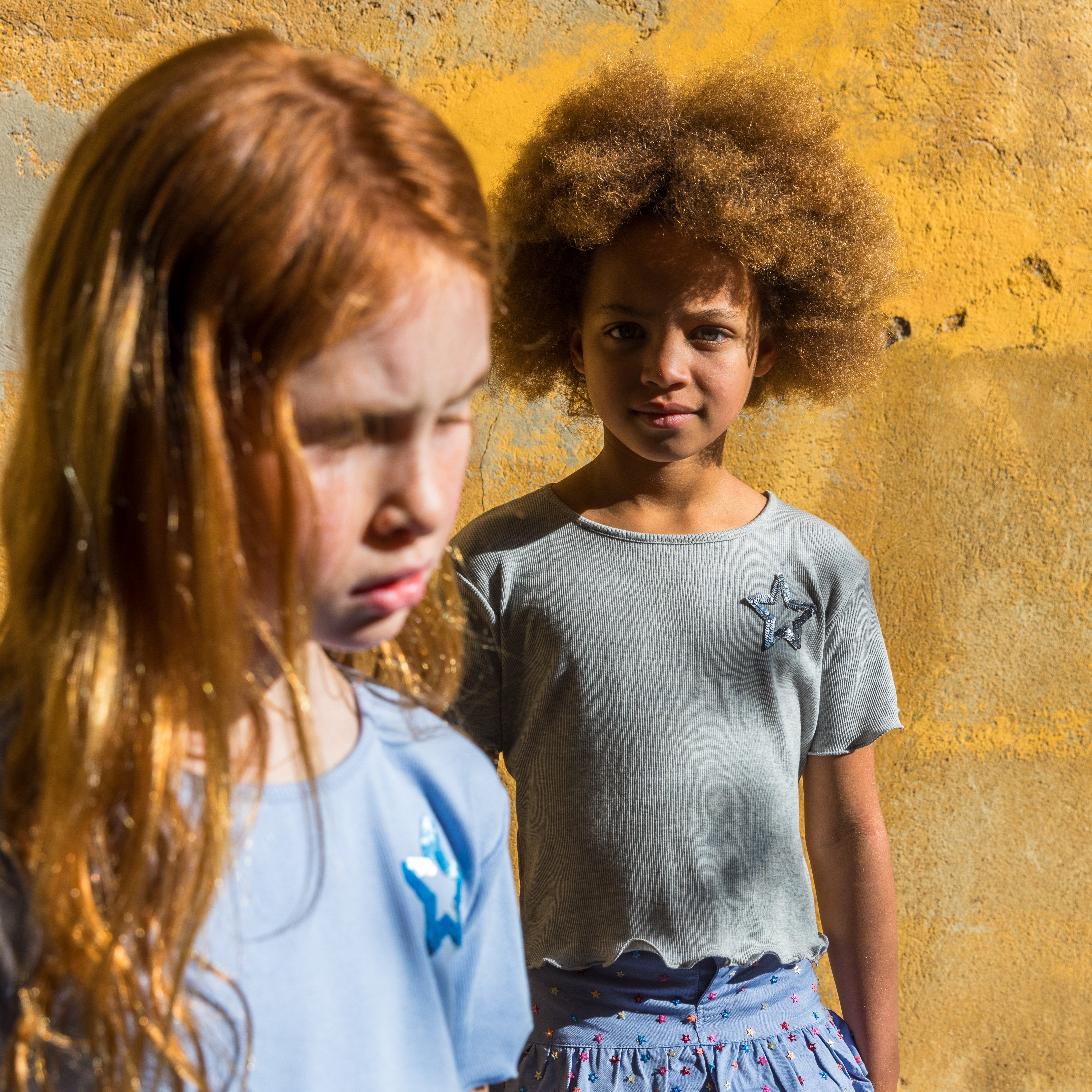 Blue Sequin Stars Denim Skort - piglo kids