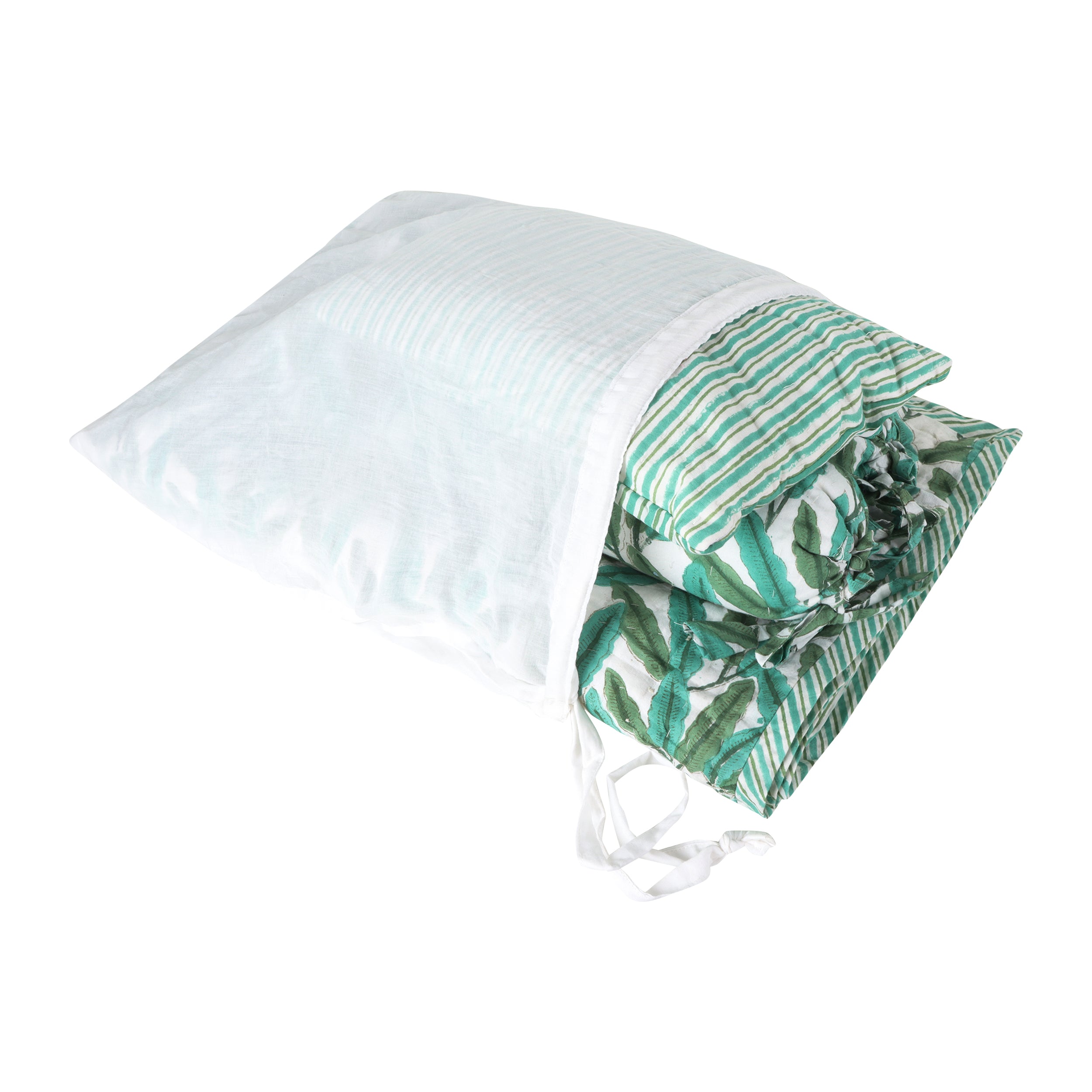 Green Leafy Kids' Bedding Set - piglo kids