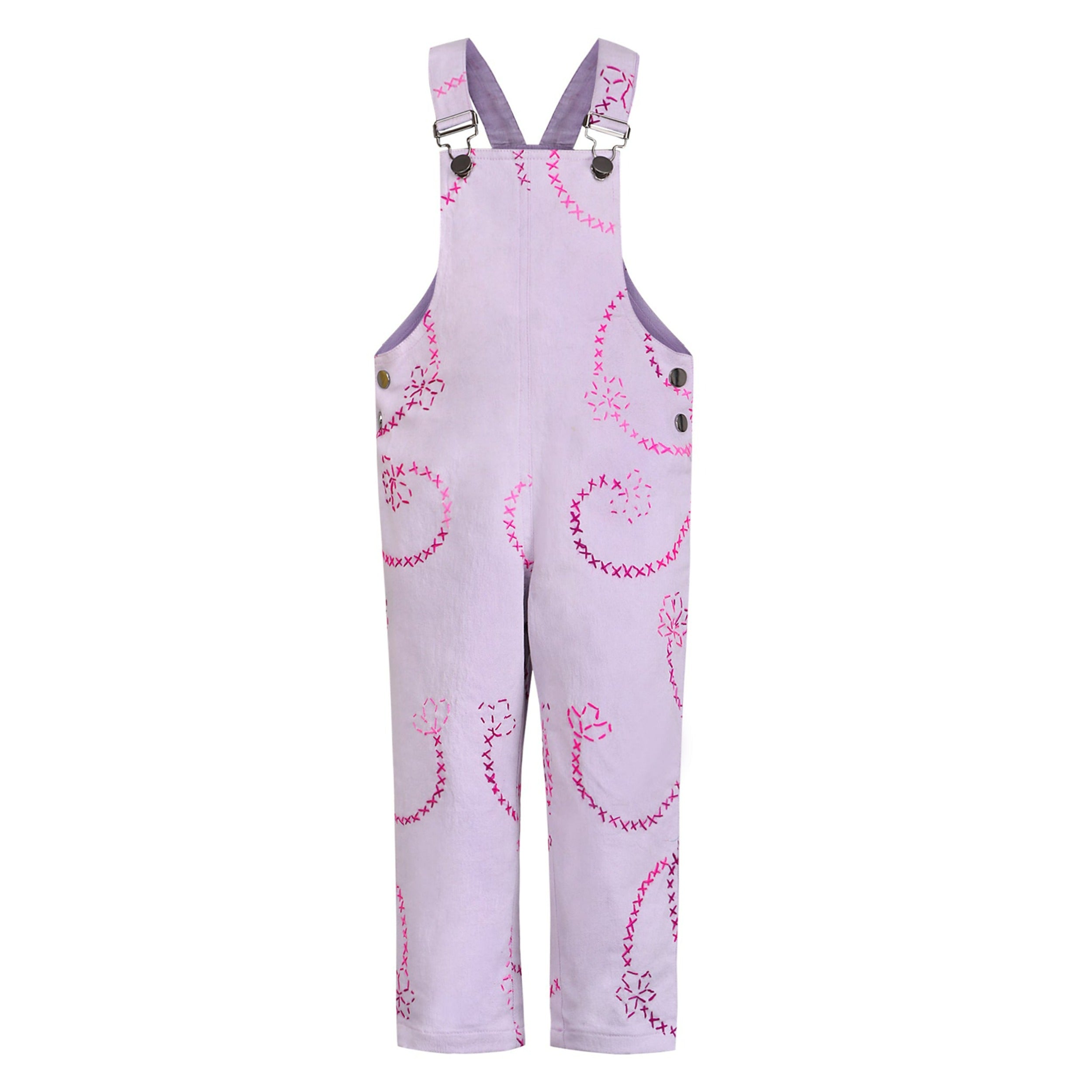 Purple Color Jardin Denim Overall - piglo kids