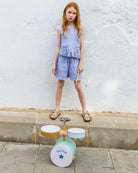 Blue Stars Top and Shorts Set - piglo kids