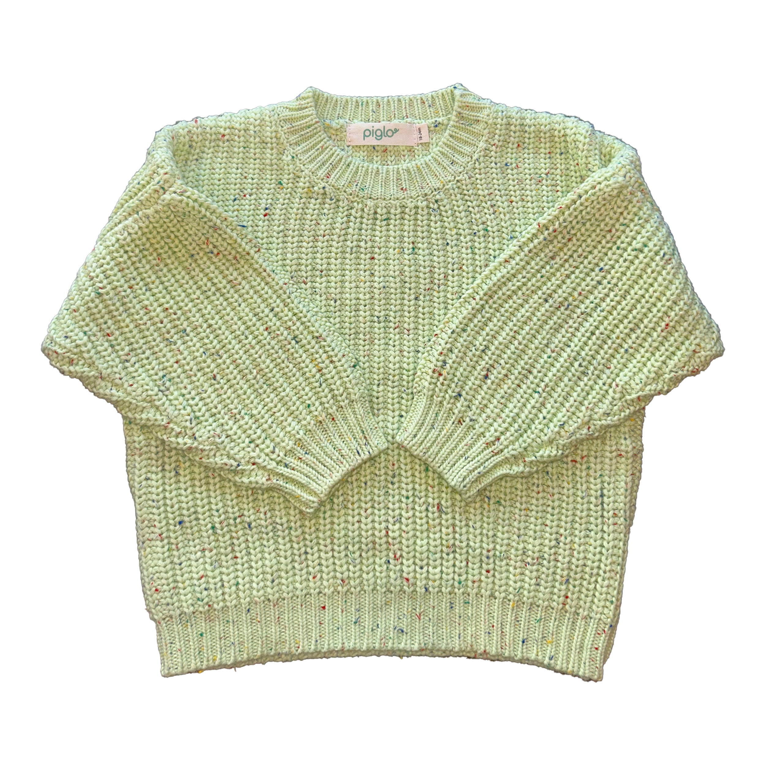 Light green knitted sweater 