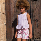 Pink Color jardin Top and Shorts Set - piglo kids
