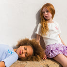 Pink Sequin Stars Denim Skort - piglo kids