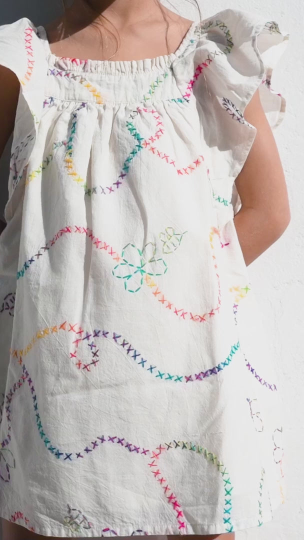 White Color Jardin Girl Dress